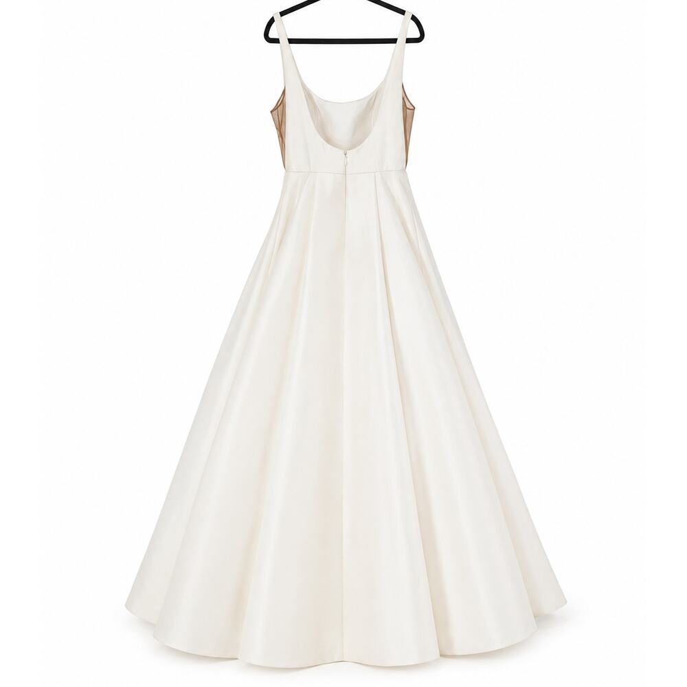 Jenny Yoo Lawrence Size 4 Ivory Satin A-Line Wedding Gown NWT Bridal - Picture 7 of 8